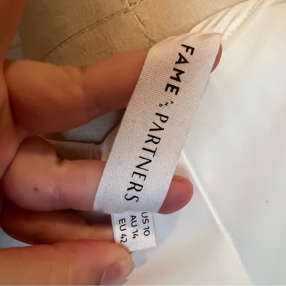 BRIDESMAID Dress - Fame & Partners - Ruffle Front Wrap Dress Ivory - Size 10 - Picture 5 of 5